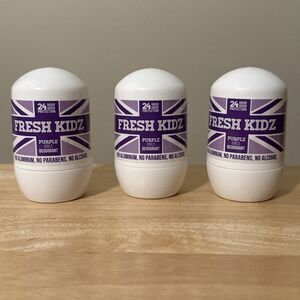 LOT OF 3 Fresh Kidz Girls Purple Keep it Kind Deodorant